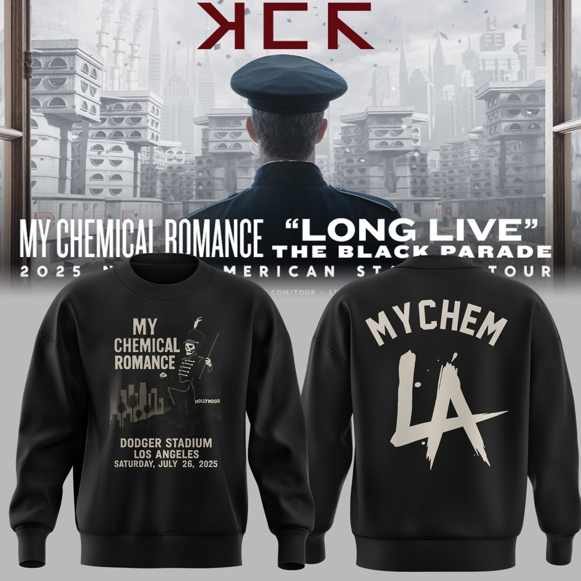 Long Live The Black Parade Tour 2025 X La Sweatshirt Gift For Fans