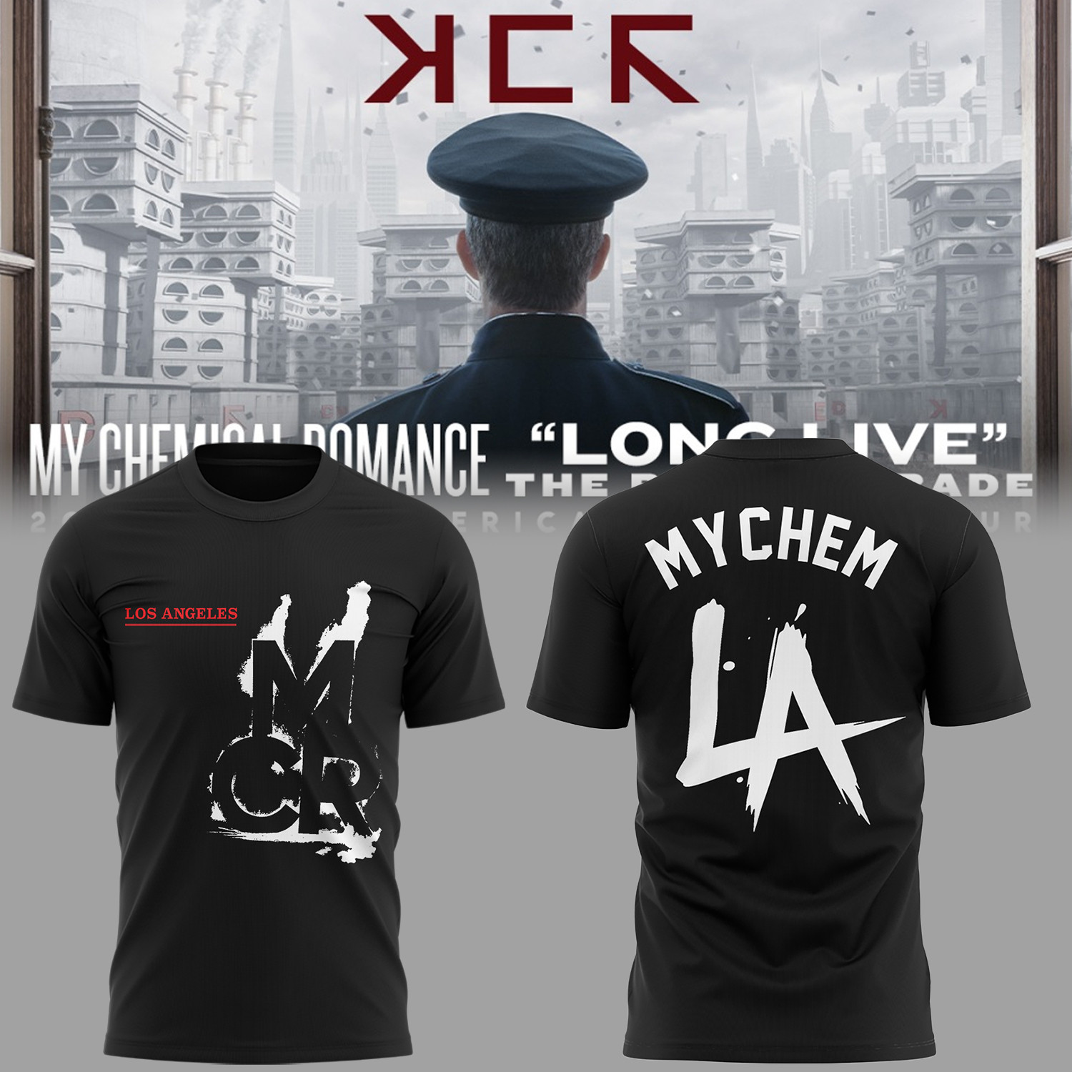 Long Live The Black Parade Tour 2025 X LA Tshirt