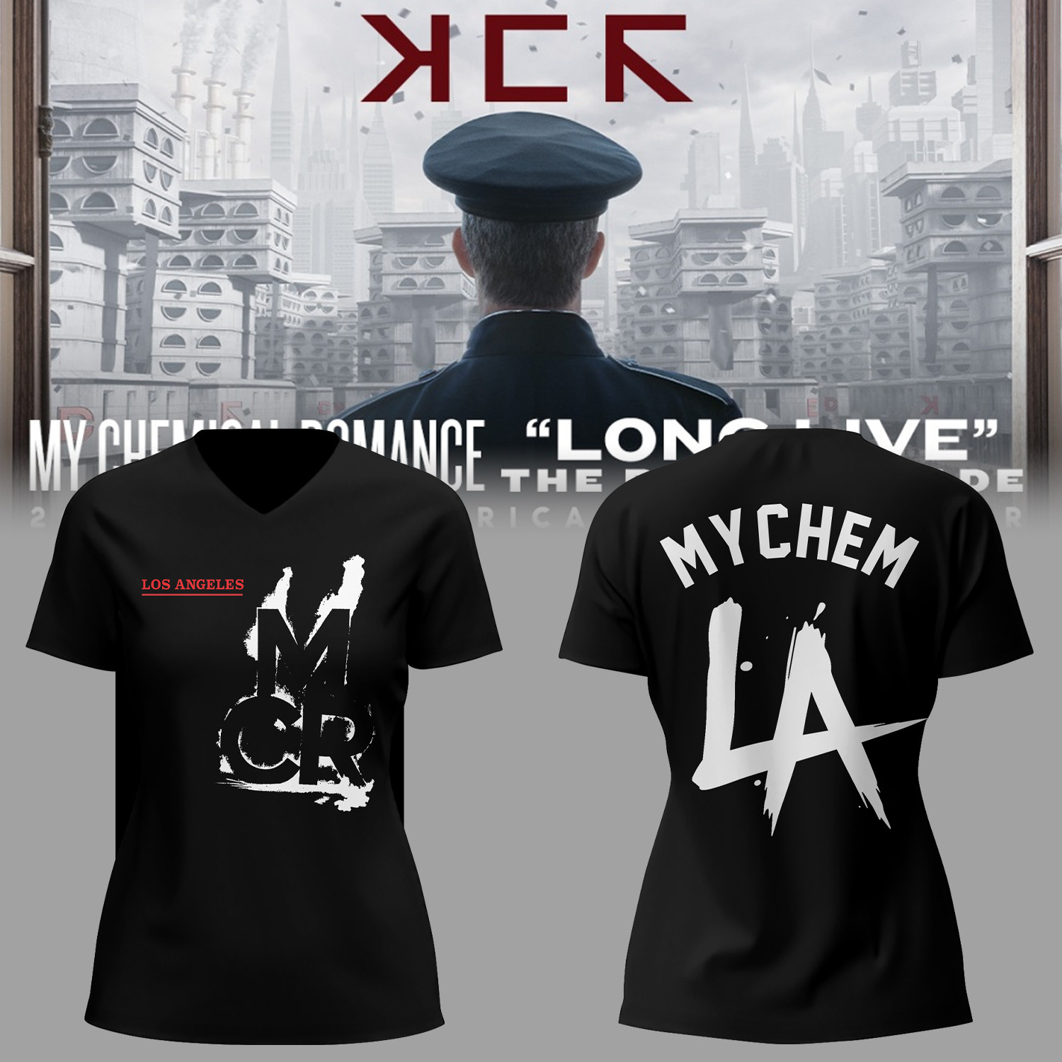 Long Live The Black Parade Tour 2025 X La Vneck Tshirt