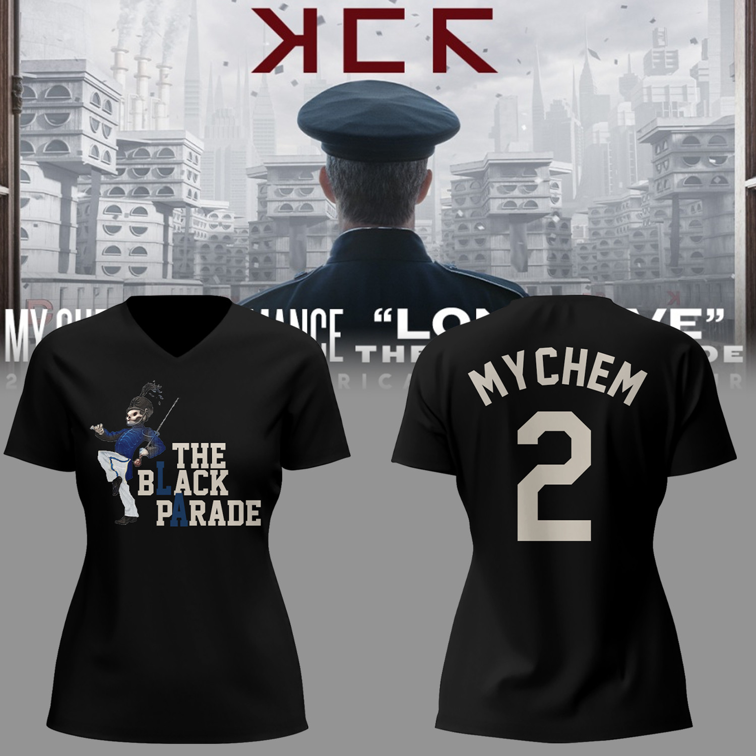 Long Live The Black Parade Tour 2025 X La Vneck Tshirt Merch For Fans