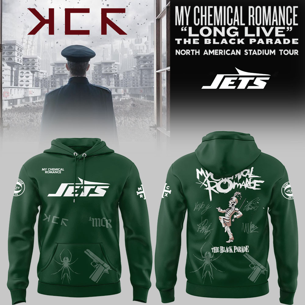 Long Live The Black Parade Tour 2025 X Ny Jets Hoodie Gift For Jets Fans