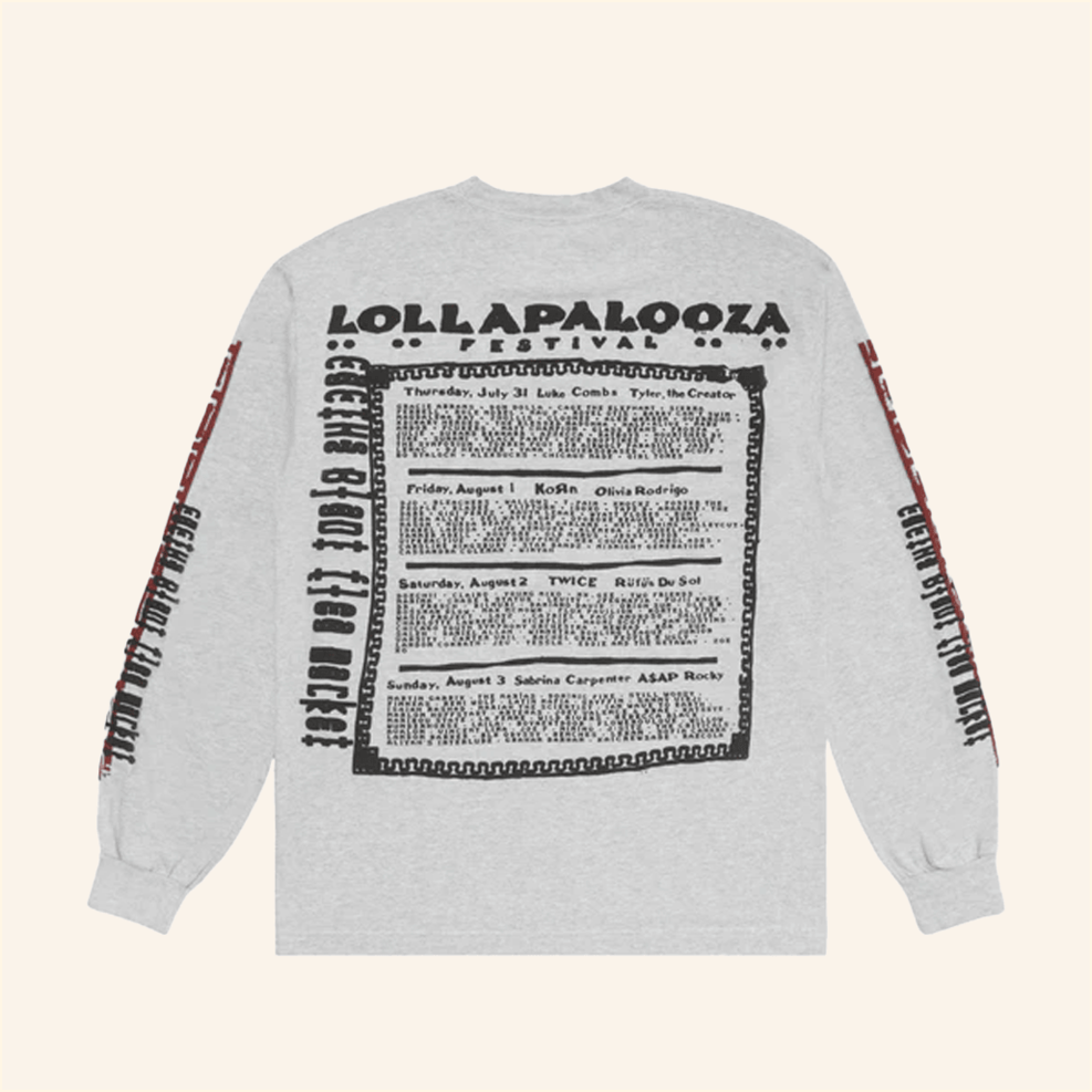 Long Sleeve Shirt Official Lollapalooza Merch Best Friend Gift Ideas Birthday Gifts For Besties