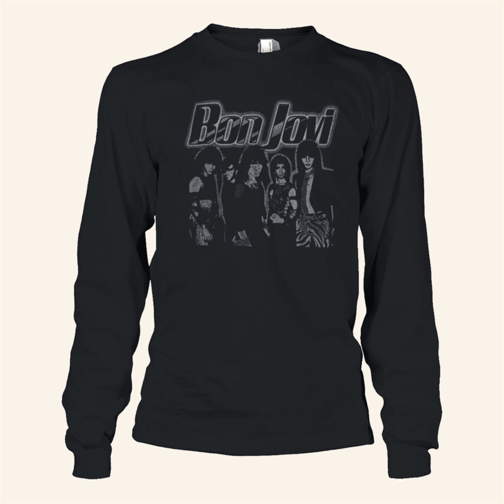 Long Sleeve T-Shirt Bon Jovi Merch Black Birthday Gifts For Fans Gifts For BFF