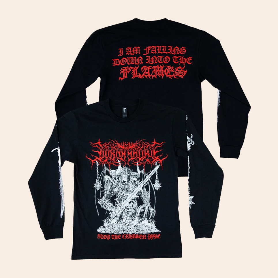 Lorna Shore Crimson Pyre Long Sleeve Shirt Lorna Shore Merch First Fathers Day Gifts For Brother