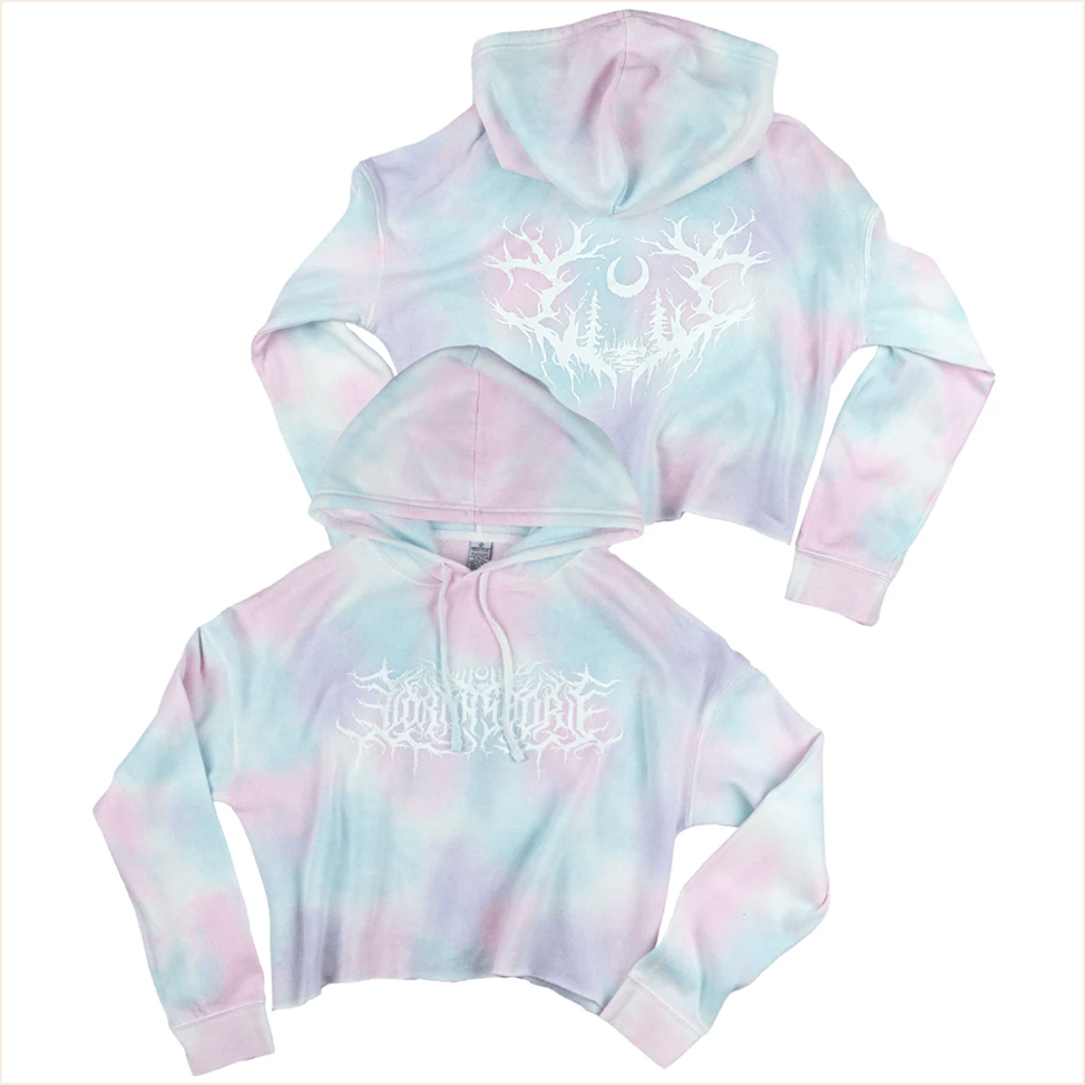 Lorna Shore Logo Tie Dye Crop Hoodie Lorna Shore Merch Cool Mothers Day Gifts For Brother