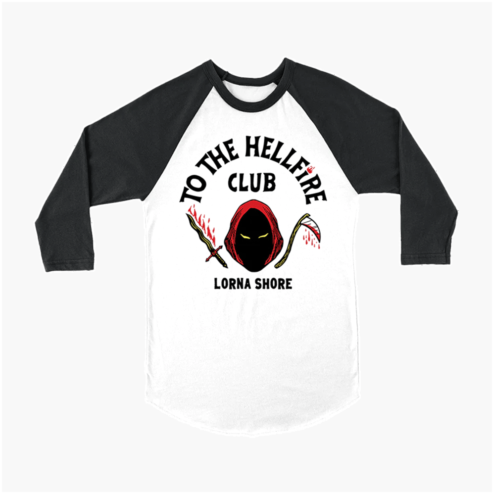 Lorna Shore Merch Lorna Shore Hellfire Club Raglan Shirt Good Mothers Day Gifts Gifts For BFF