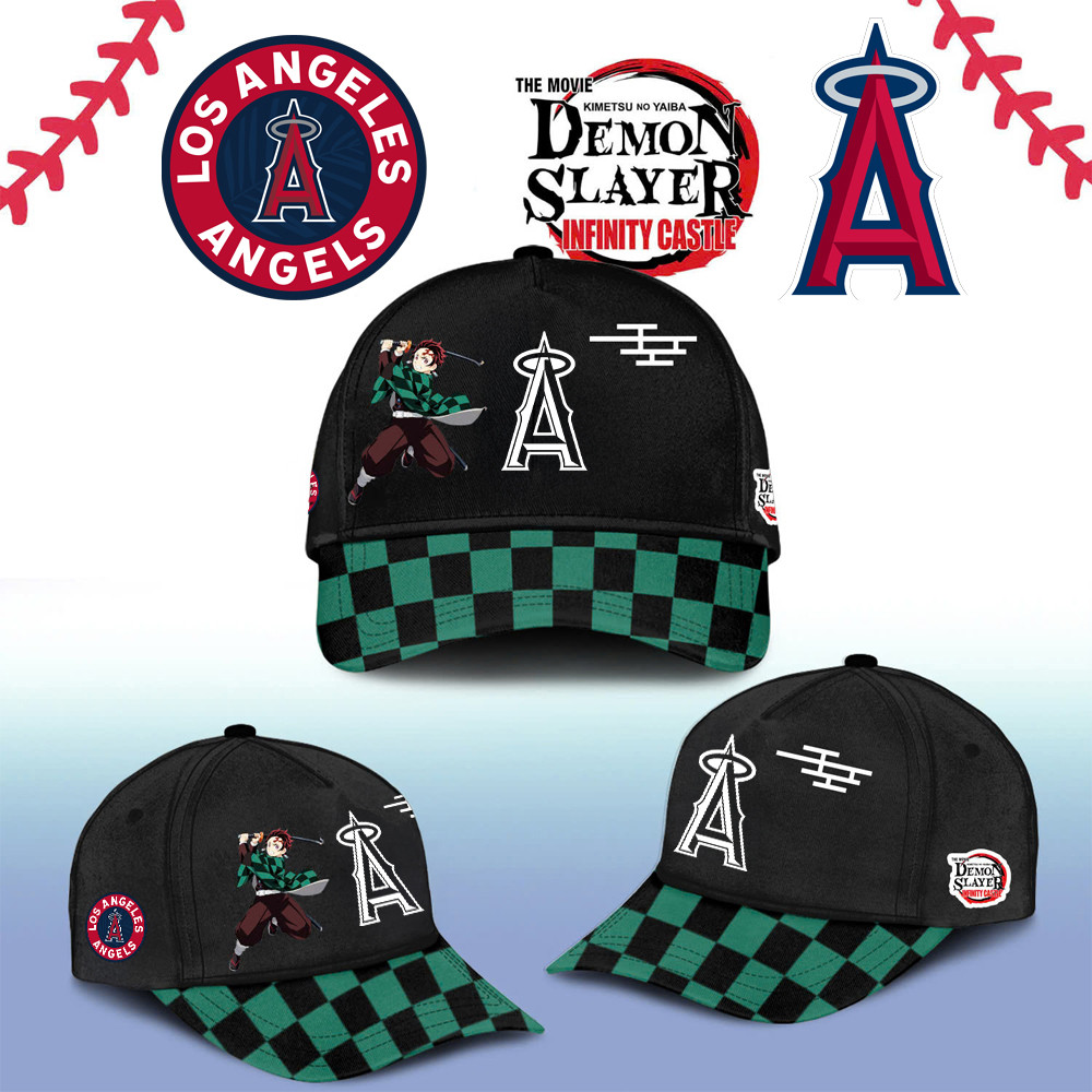 Los Angeles Angels Demon Slayer Tanjiro Cap 2025 Gift Ideas For Baseball Fans