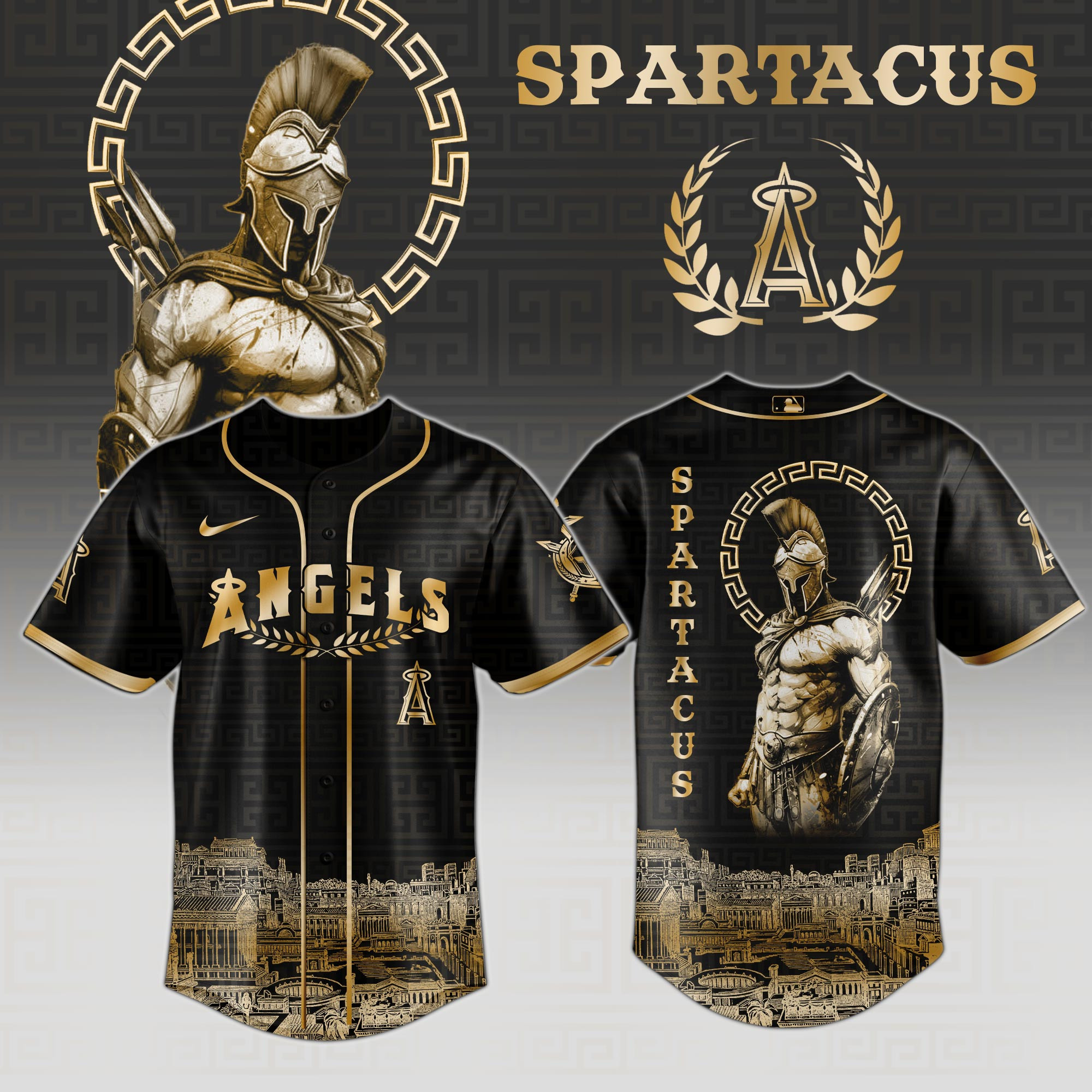 Los Angeles Angels Mlb X Spartacus Baseball Jersey For Fans
