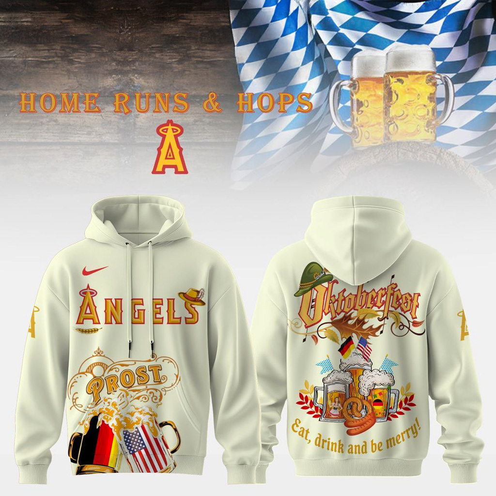 Los Angeles Angels X Oktoberfest Collection 2025 Hoodie Angels Merch Baseball Lover Gift Ideas