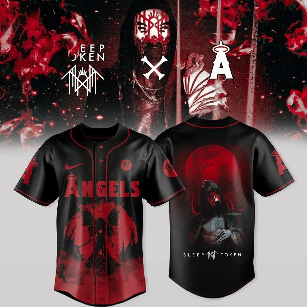 Los Angeles Angels X Sleep Token Even In Arcadia Tour Baseball Jersey Angels Merch