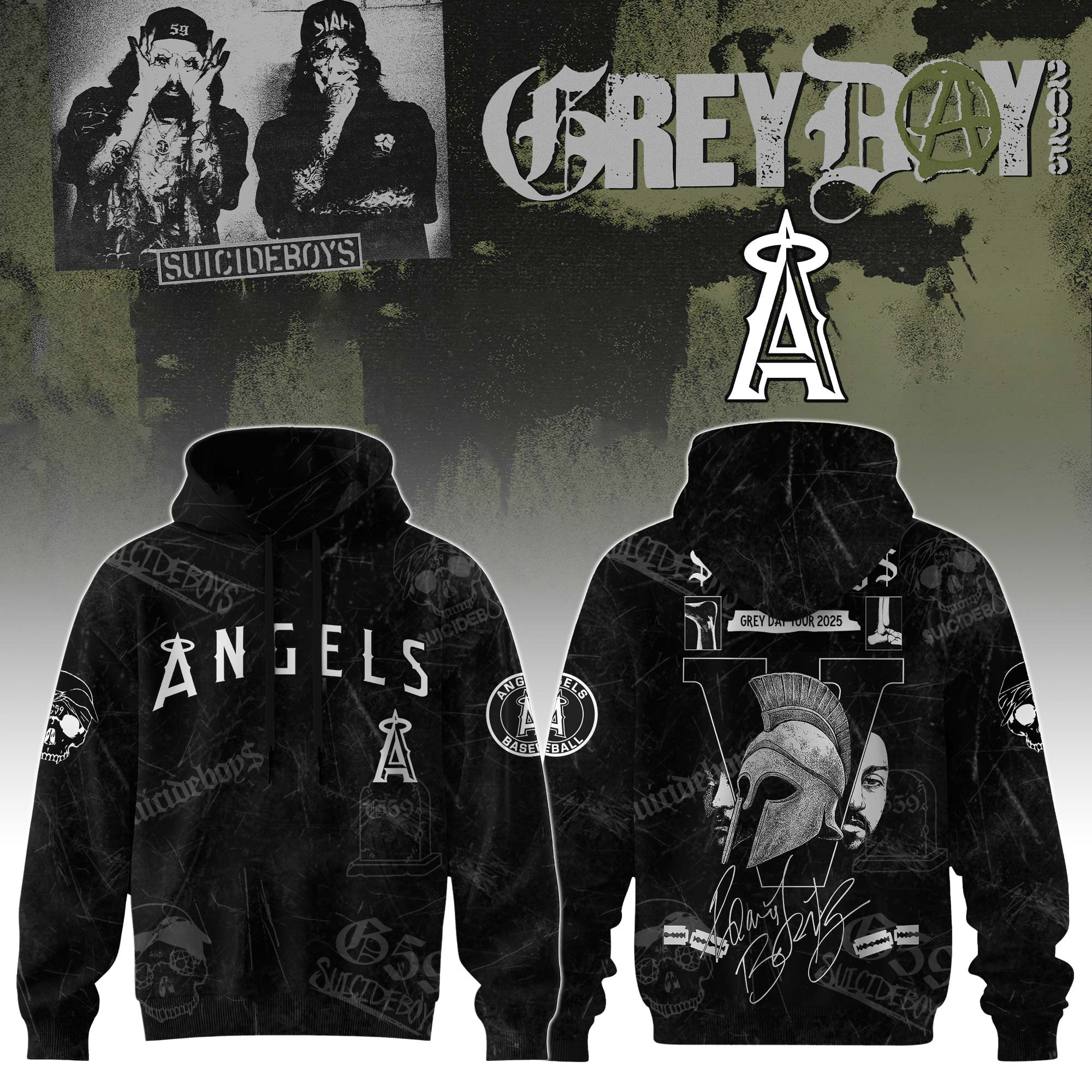 Los Angeles Angels X Suicideboys G59 Hoodie 2025 Gift For Baseball Fans