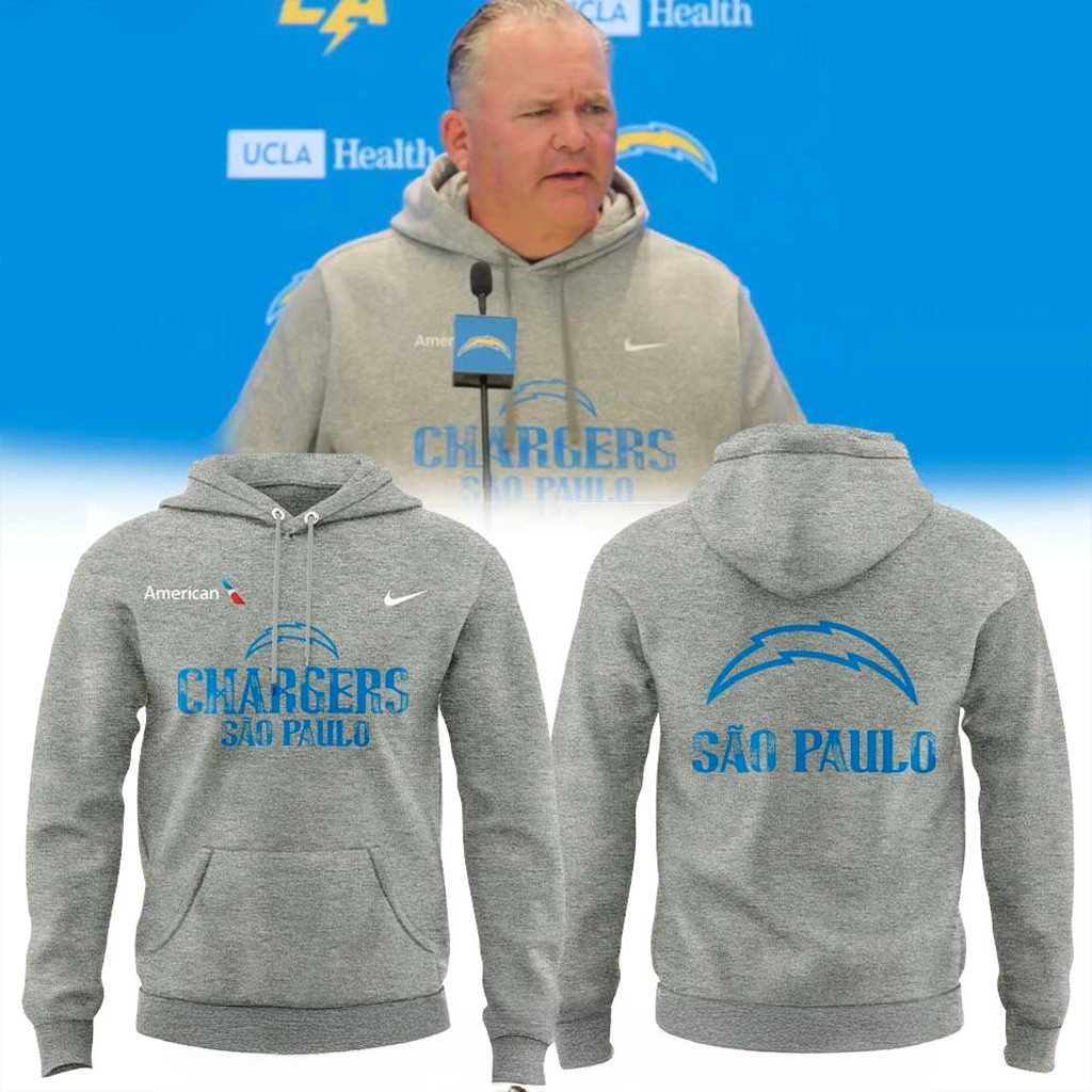Los Angeles Chargers Coach Greg Roman Sao Paulo Hoodie Chargers Merch Gifts For Him
