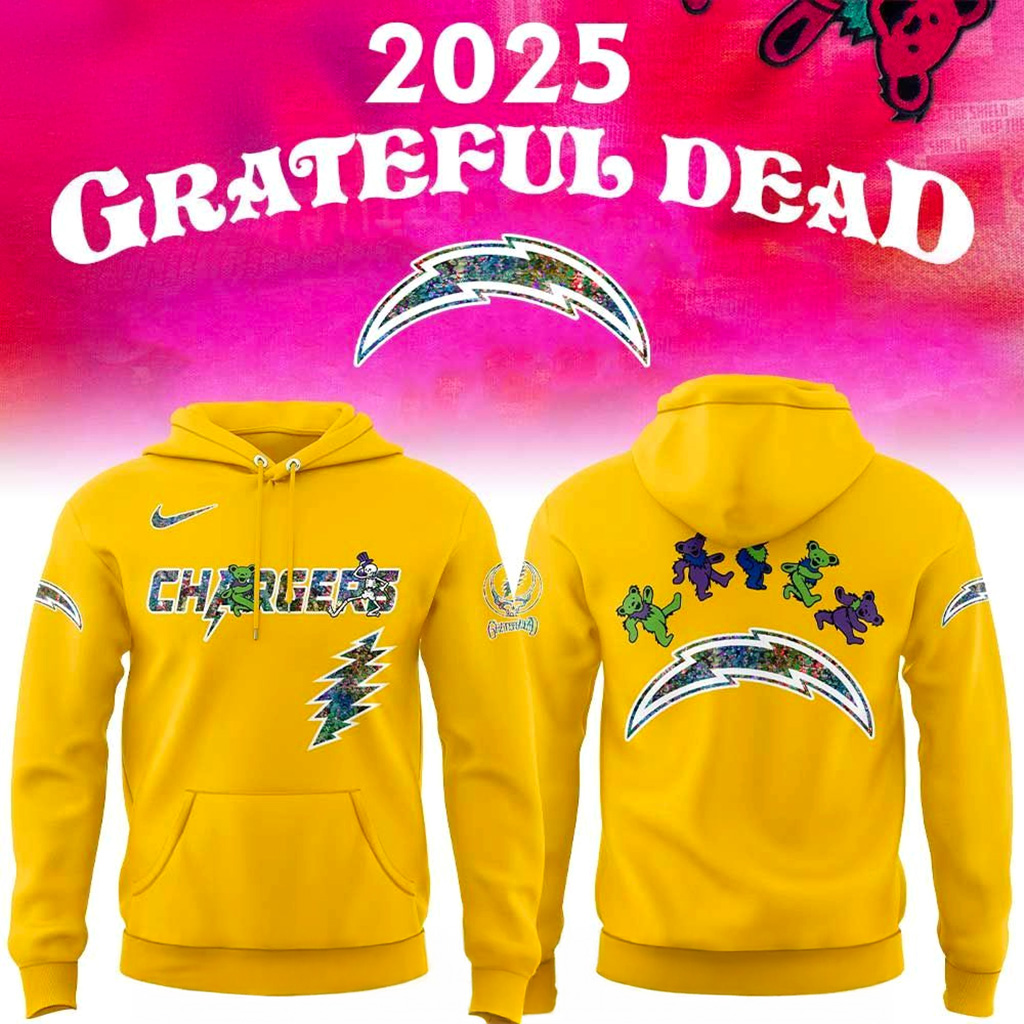 Los Angeles Chargers Grateful Dead Night 2025 Hoodie Los Angeles Chargers Merch Fans Gifts