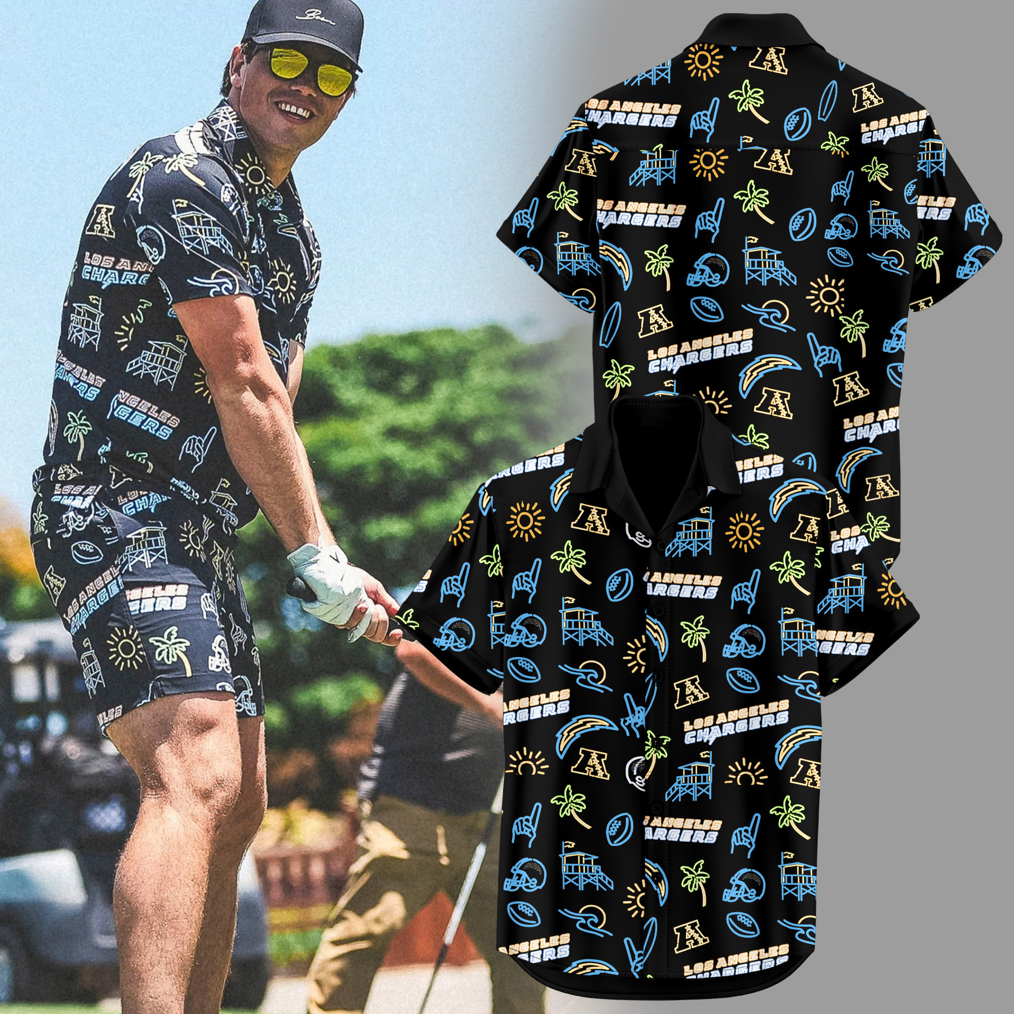 Los Angeles Chargers Hawaiian Shirt 2025 Gift Ideas For Football Lovers