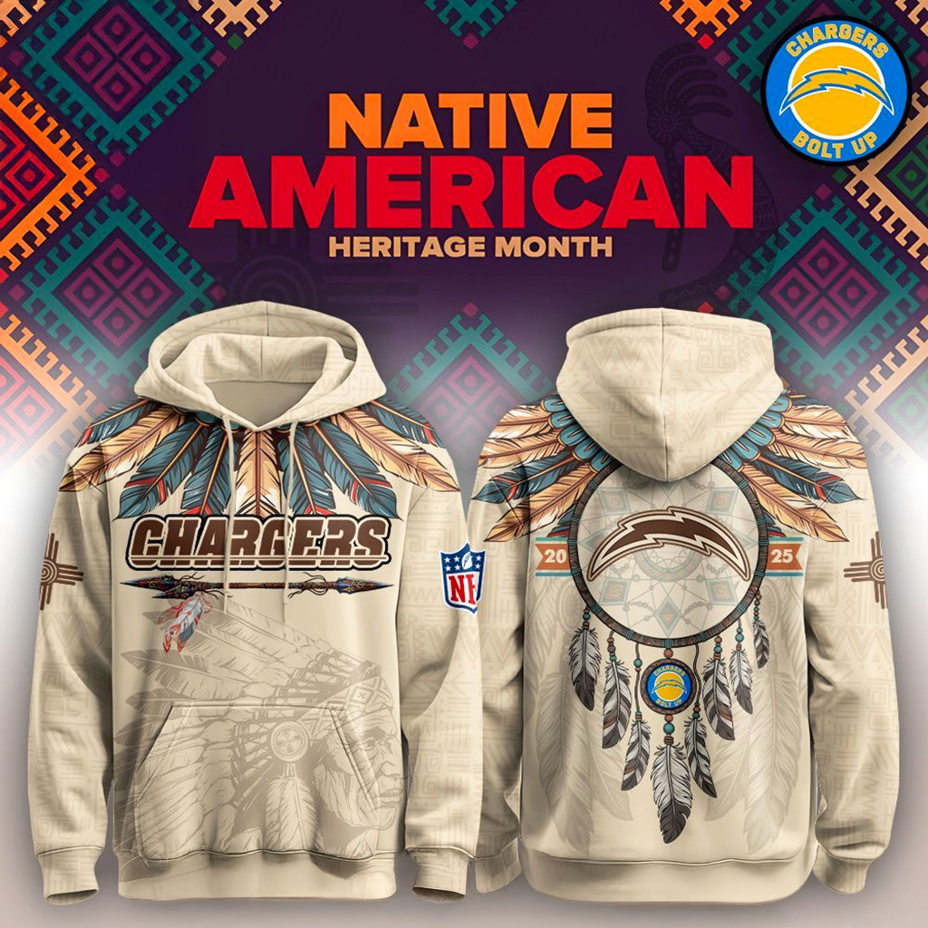Los Angeles Chargers Native American Heritage Month Hoodie Chargers Merch Gift For Fans