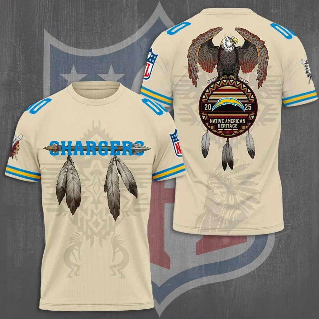 Los Angeles Chargers X Native American Heritage Shirt Chargers Merch Gift For Fans