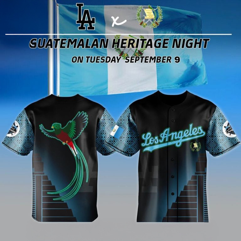 Los Angeles Dodgers Guatemalan Heritage Night Special Jersey 2025 LA Dodgers Merch