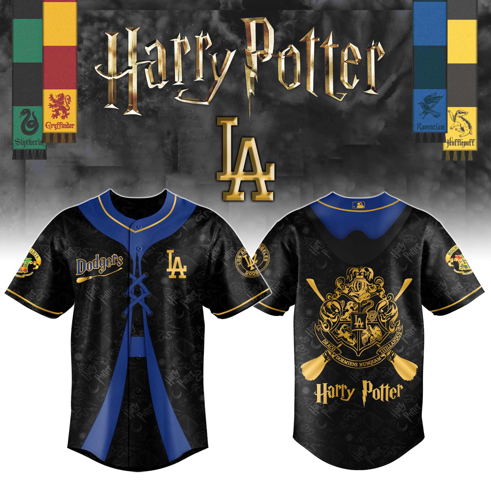 Los Angeles Dodgers Mlb X Harry Potter Night Jersey Gift For Fans