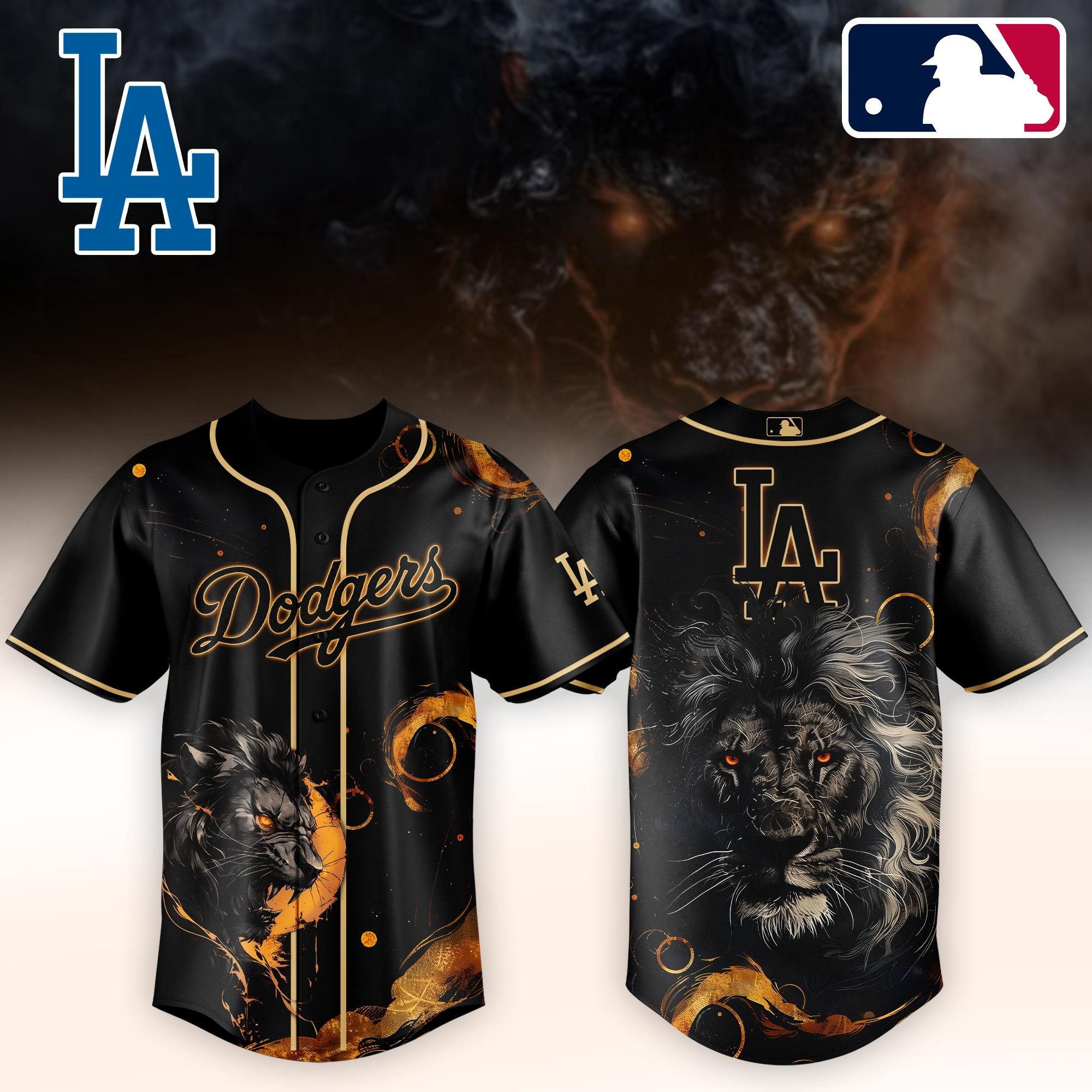 Los Angeles Dodgers Mlb X Lion Baseball Jersey For Fans