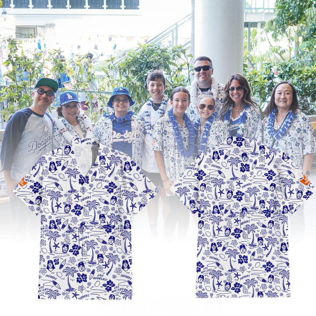 Los Angeles Dodgers Tropical Print Special Hawaiian Shirt Dodgers Merch Gifts For Baseball Fans