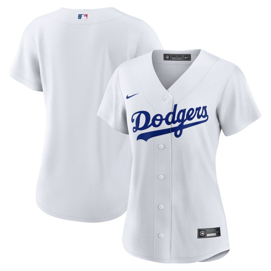 Los Angeles Dodgers Women Home Blank Jersey - White - JS469