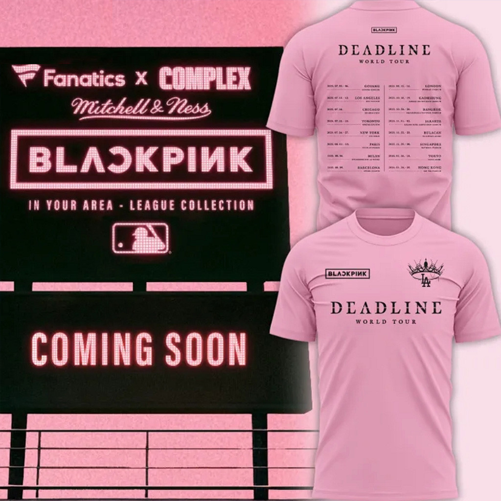 Los Angeles Dodgers X Blackpink Deadline World Tour T-Shirt 2025 Dodgers Merch For Fans