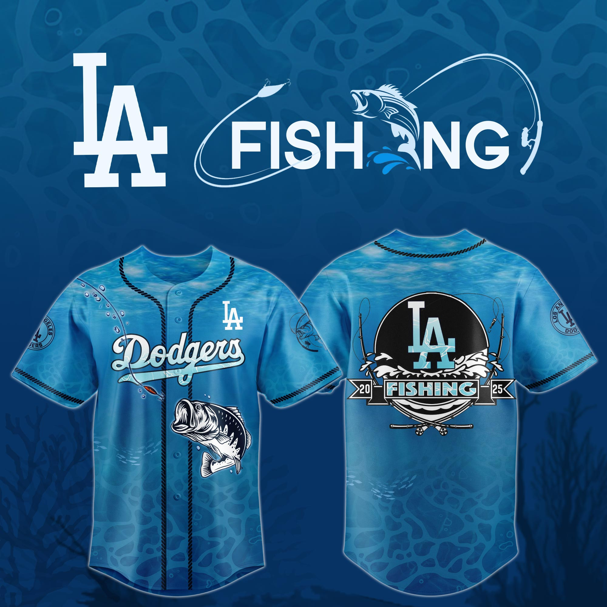Los Angeles Dodgers X Hook Line Jersey Fishing Spirit Edition Gifts For Fans