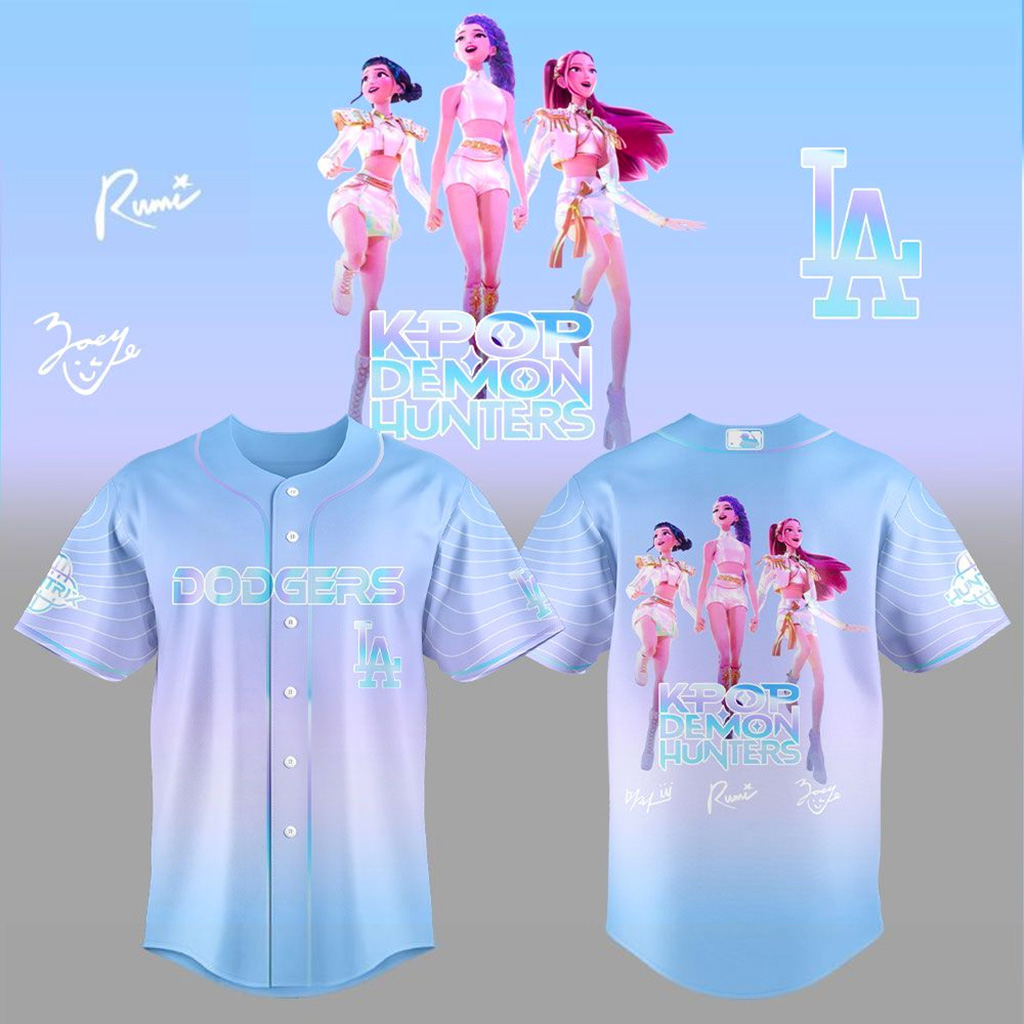 Los Angeles Dodgers X Kpop Demon Hunters Huntr 2025 Jersey Dodgers Merch Gifts For Her