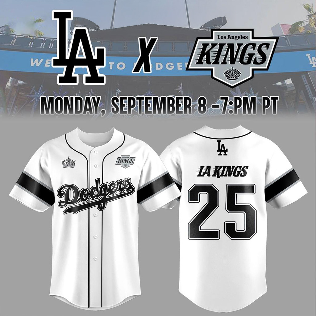 Los Angeles Dodgers X Los Angeles Kings 2025 Jersey Los Angeles Dodgers Merch Fans Gifts