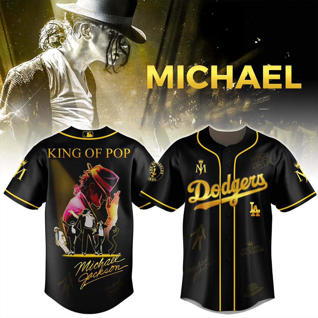 Los Angeles Dodgers X Michael Jackson King Of Pop Jersey Dodgers Merch Gifts For Fans