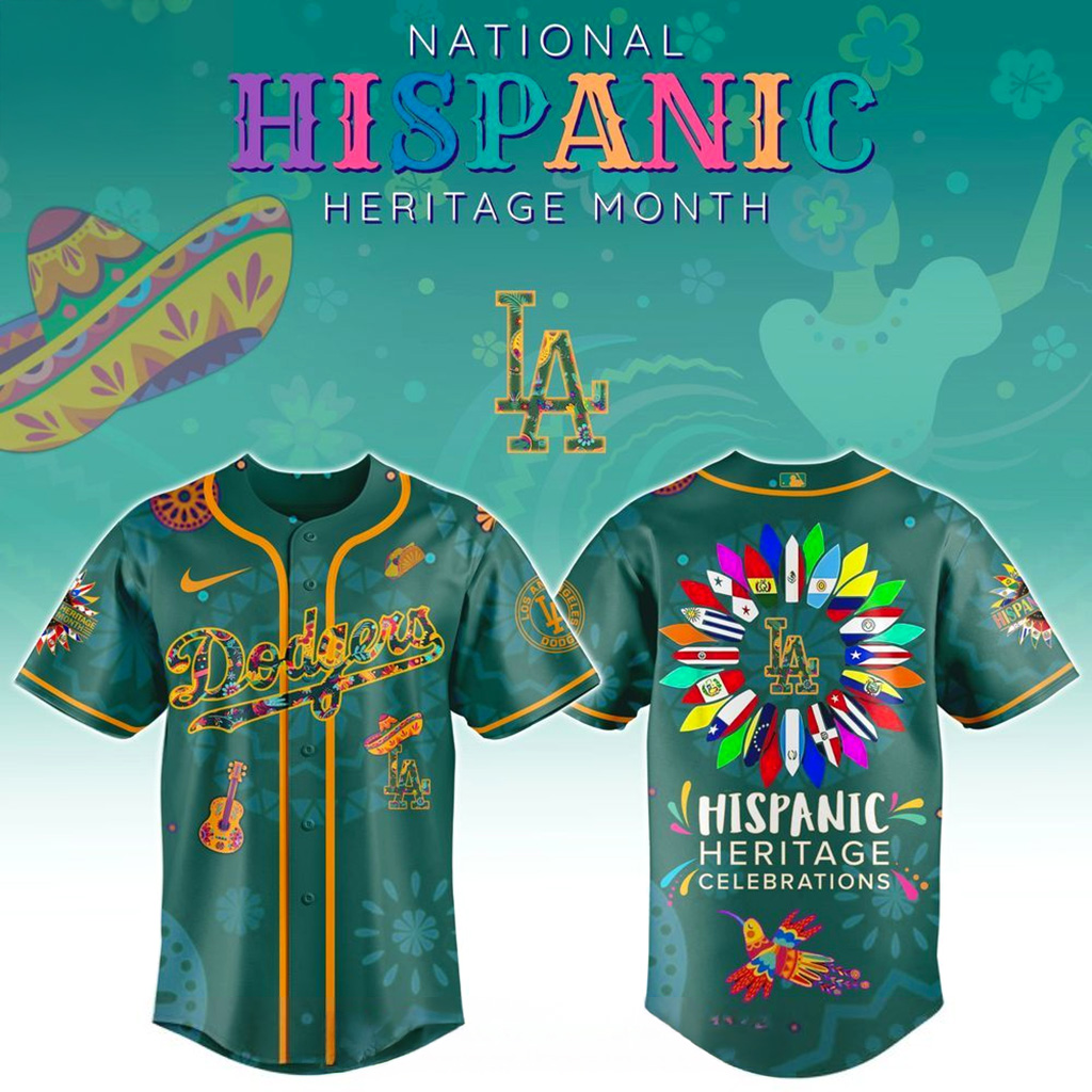 Los Angeles Dodgers X National Hispanic Heritage Month Jersey 2025 Dodgers Merch Gifts For Fans
