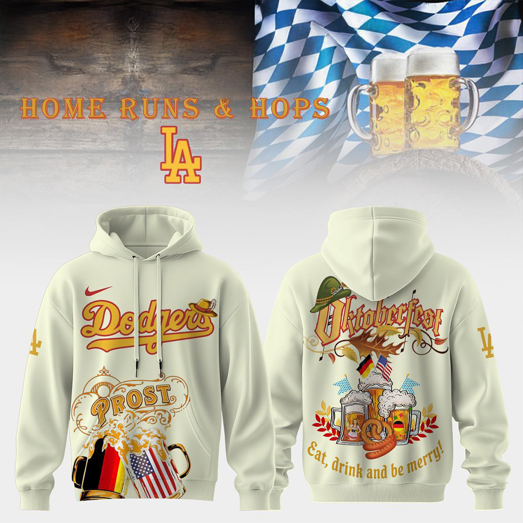 Los Angeles Dodgers X Oktoberfest Home Runs Hops Hoodie Los Angeles Dodgers Merch