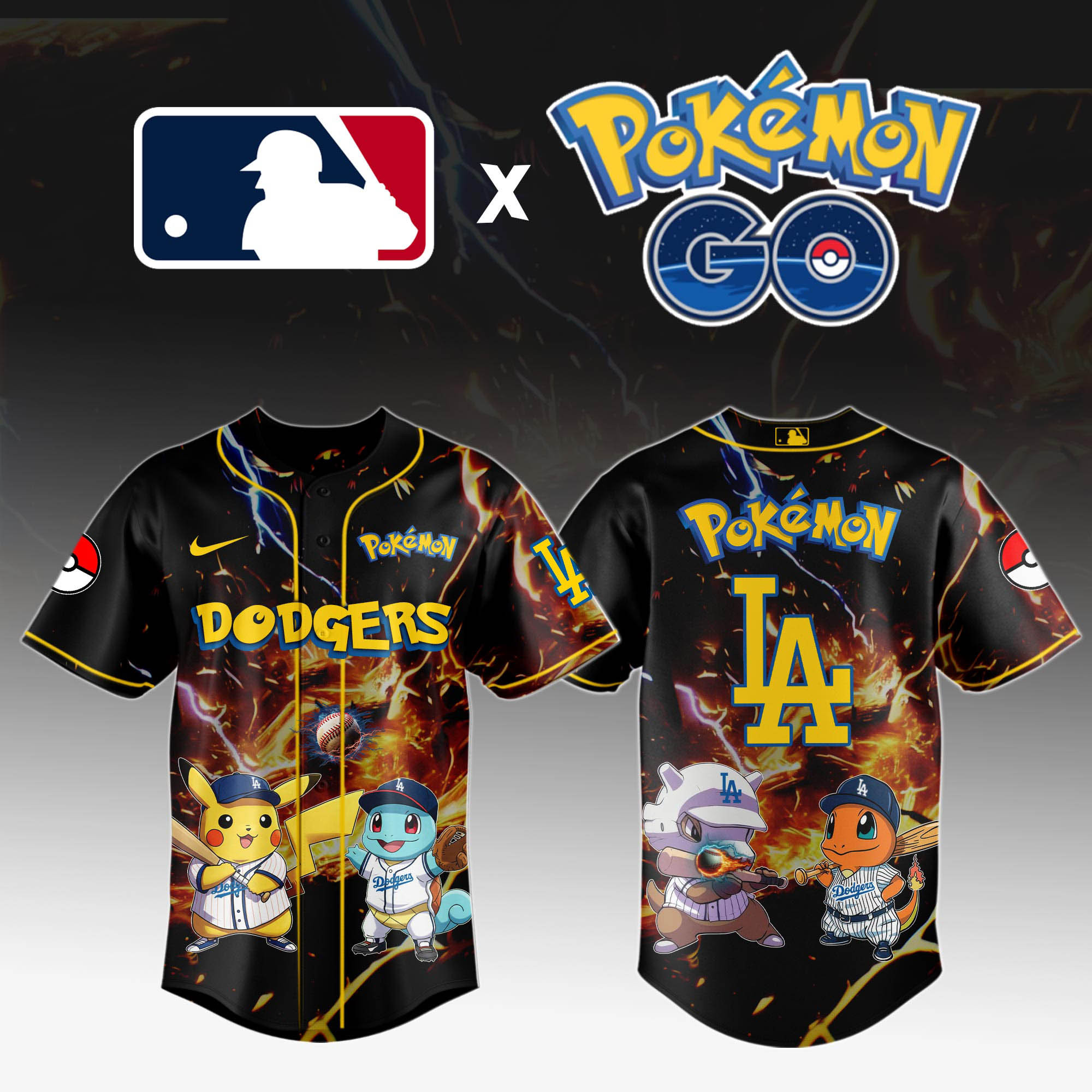 Los Angeles Dodgers X Pokemon Go Jersey Gift For Baseball Fans