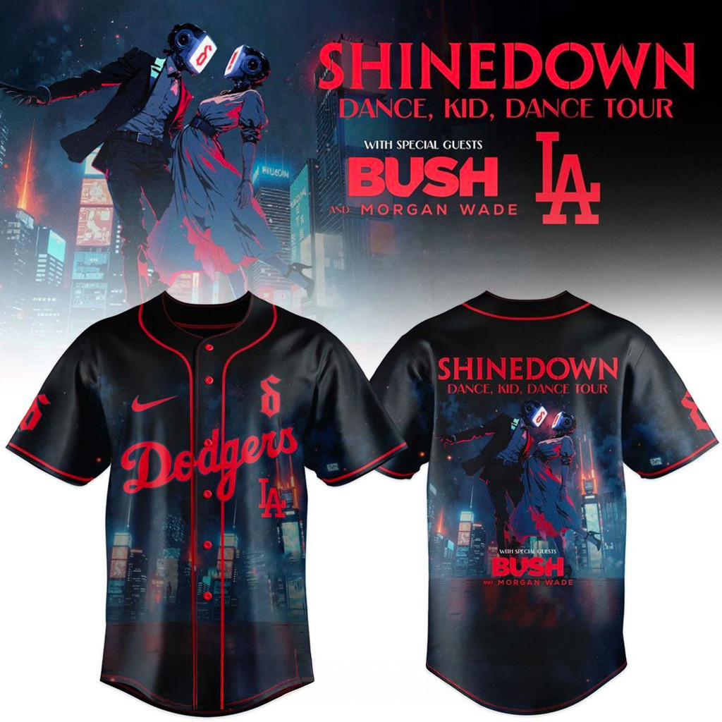 Los Angeles Dodgers X Shinedown Dance Kid Dance Tour Merch 2025 Jersey LA Dodgers Merch