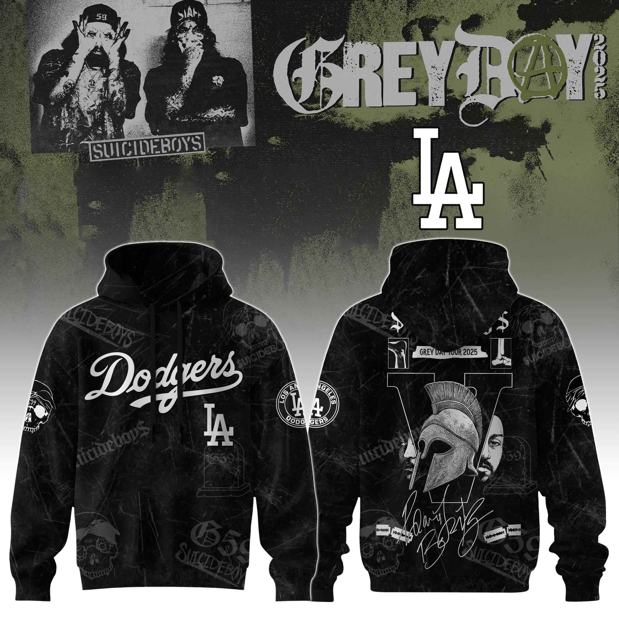 Los Angeles Dodgers X Suicideboys G59 Hoodie 2025 Gift For Baseball Fans