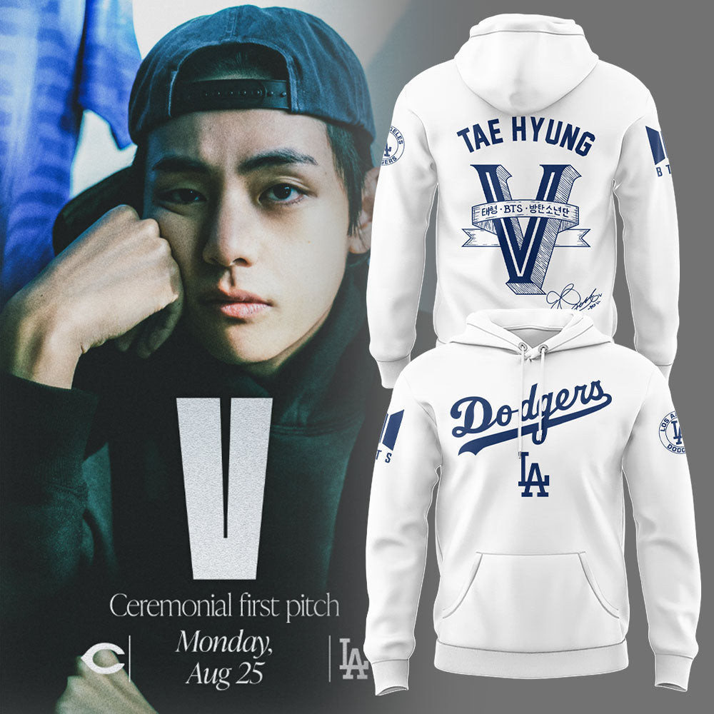 Los Angeles Dodgers X Tae hyung Hoodie Gifts For Baseball Fans