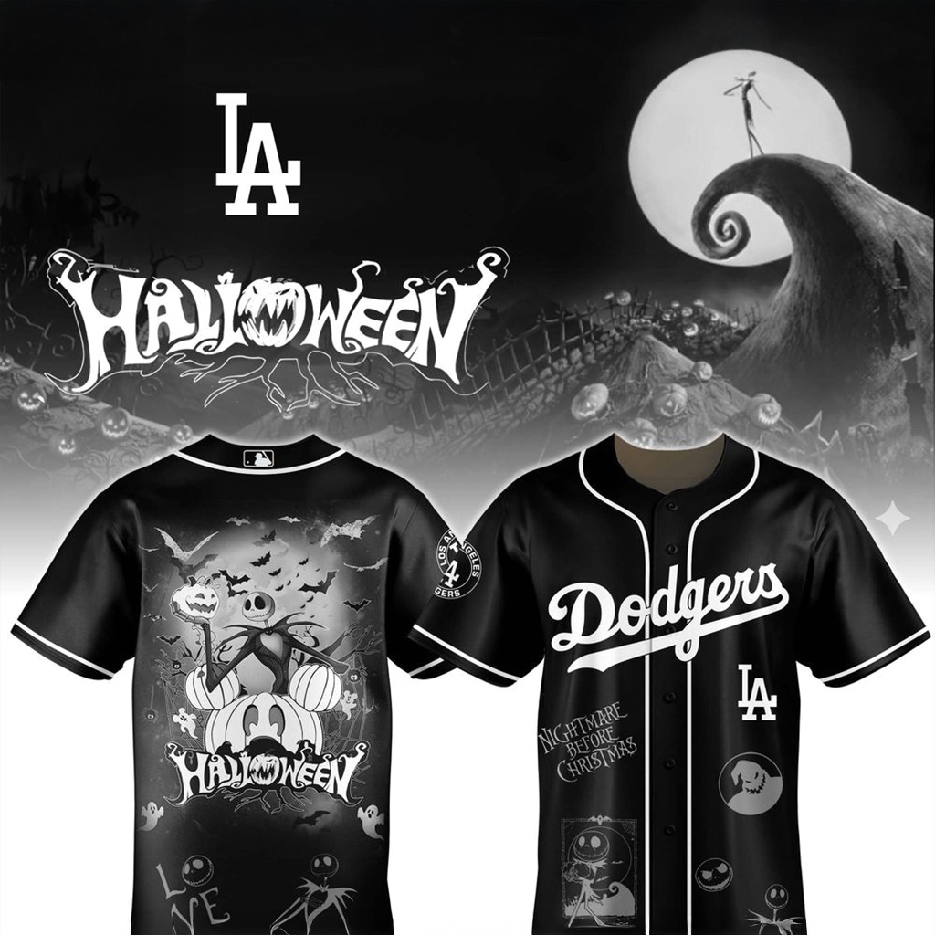Los Angeles Dodgers X The Nightmare Halloween Day Jersey Dodgers Merch Gift For Fans