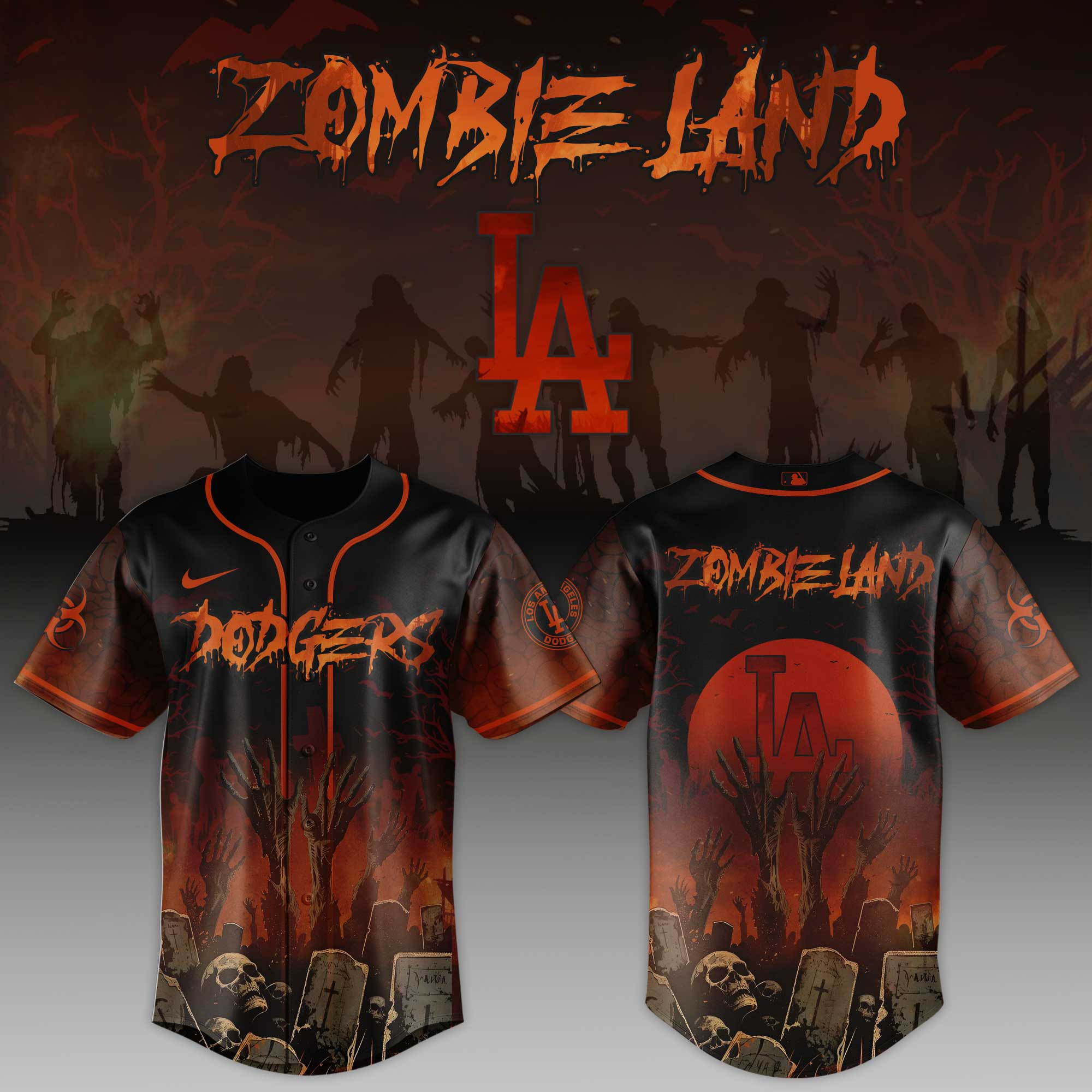 Los Angeles Dodgers Zombieland Jersey 2025 Baseball Player Gift Ideas