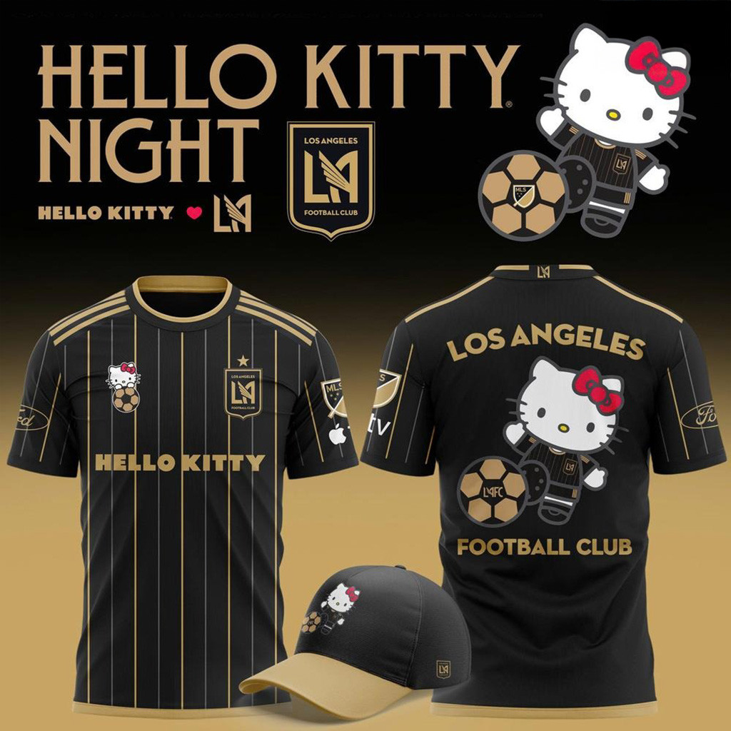Los Angeles Football Club x Hello Kitty Night Special T-Shirt Los Angeles Merch Fans Gifts