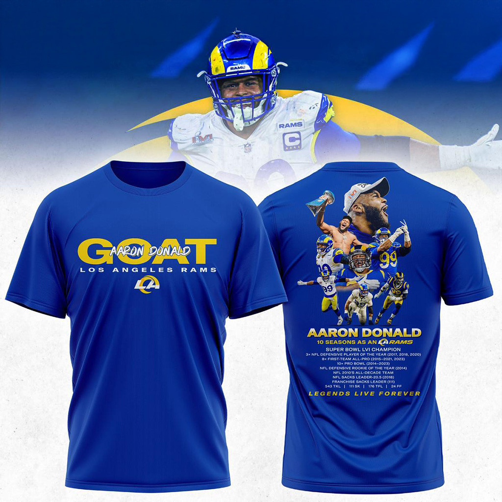 Los Angeles Rams Aaron Donald Retirement Shirt Rams Merch Gift Ideas For Basketball Lovers