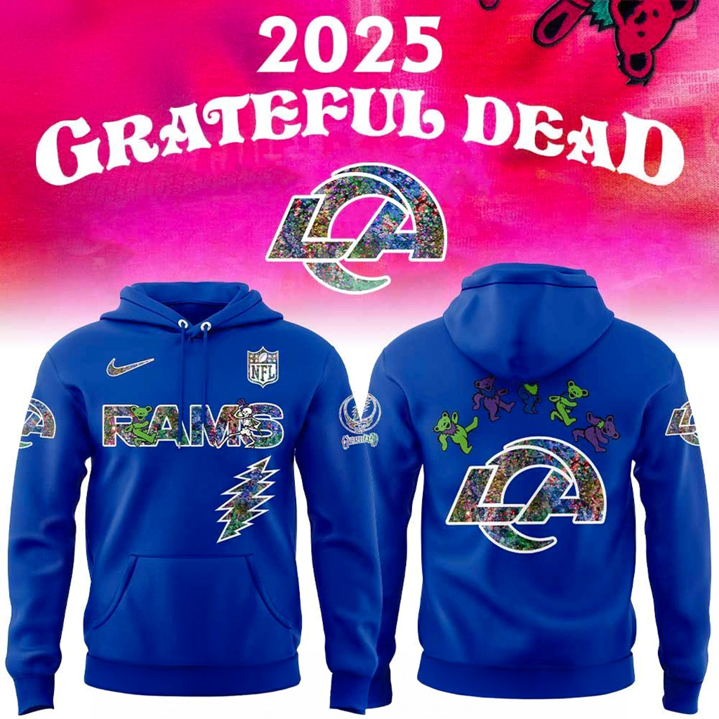Los Angeles Rams Grateful Dead Night 2025 Hoodie Rams Merch Football Fan Gift Ideas
