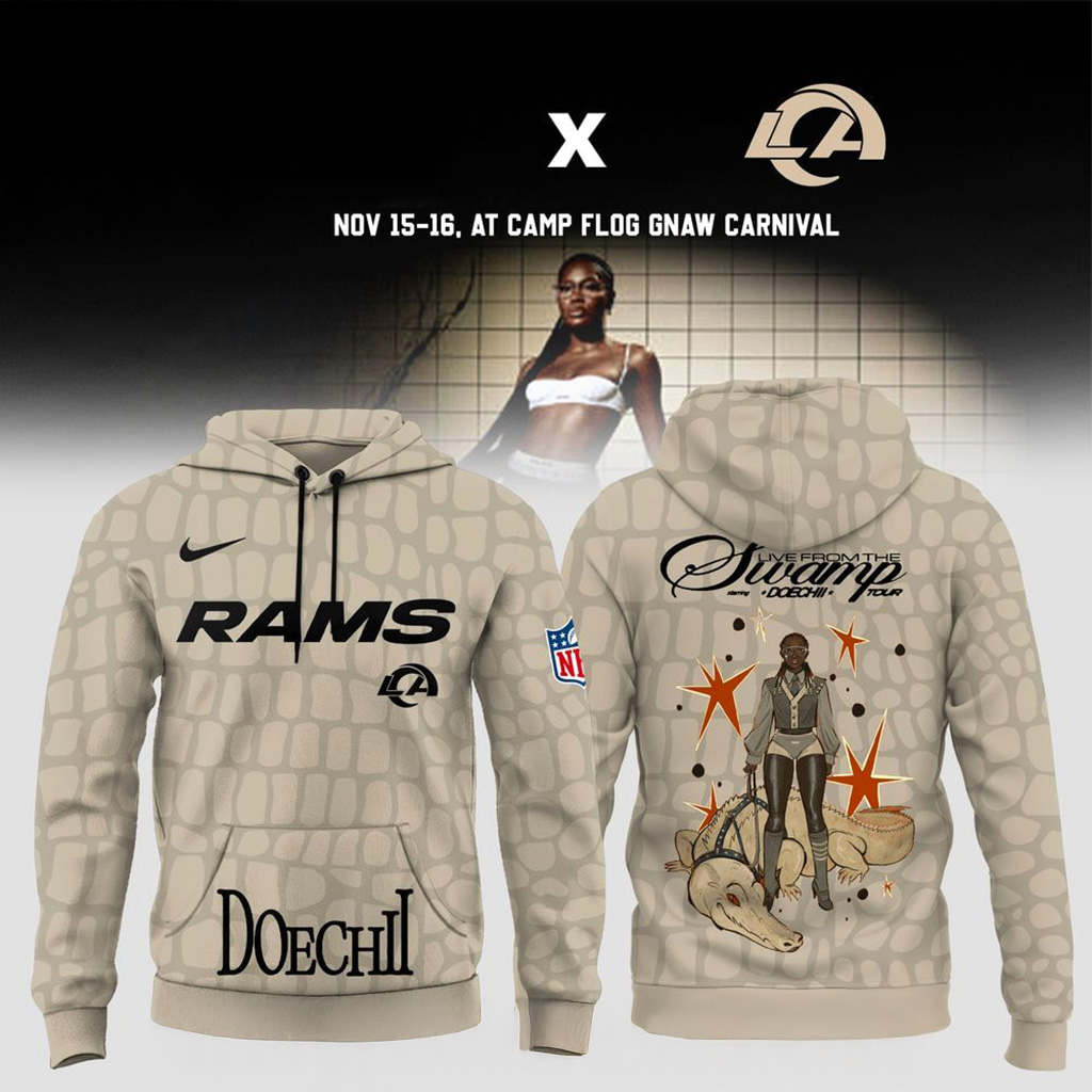 Los Angeles Rams X Doechii Live From The Swamp Tour 2025 Hoodie Rams Merch Gift For Fans