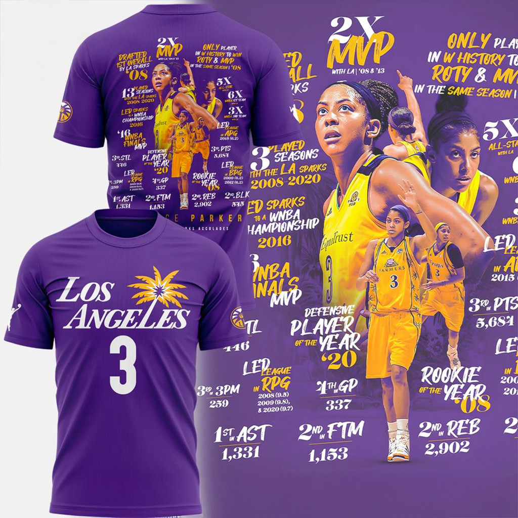 Los Angeles Sparks Candace Parker Mvp T-Shirt Sparks Merch Gift Ideas For Fans