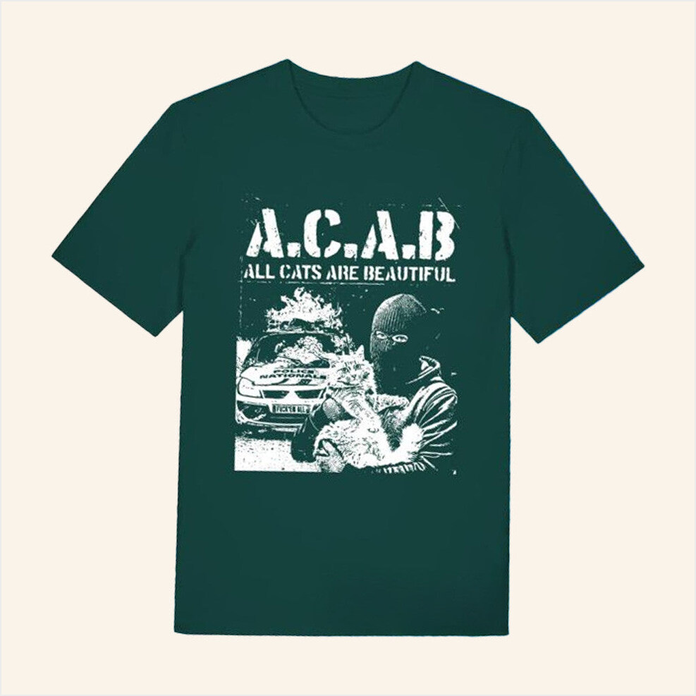 Love Cats Hate Antifascist Clothing Merch Cops T-Shirt Best Gifts For Dad BFF Gifts Ideas