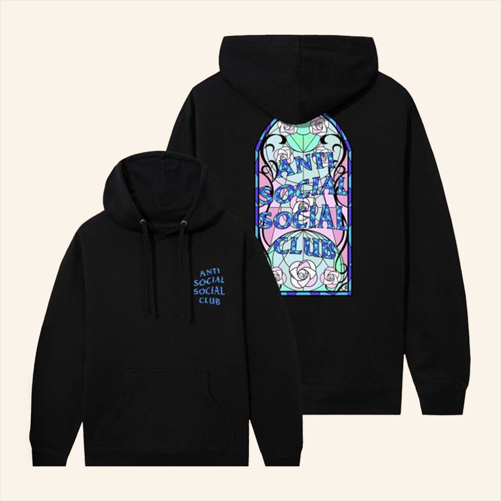 Love Stain Black Hoodie Anti Social Social Club Merch Birthday Gifts For Friends