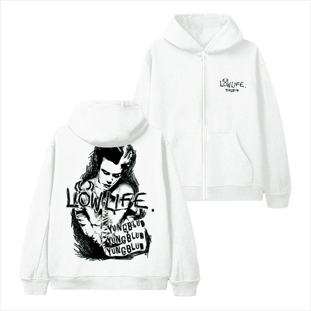 Lowlife Zip Up Hoodie Yungblud Merch Gifts For People Who Like Music Gifts For Best Friend
