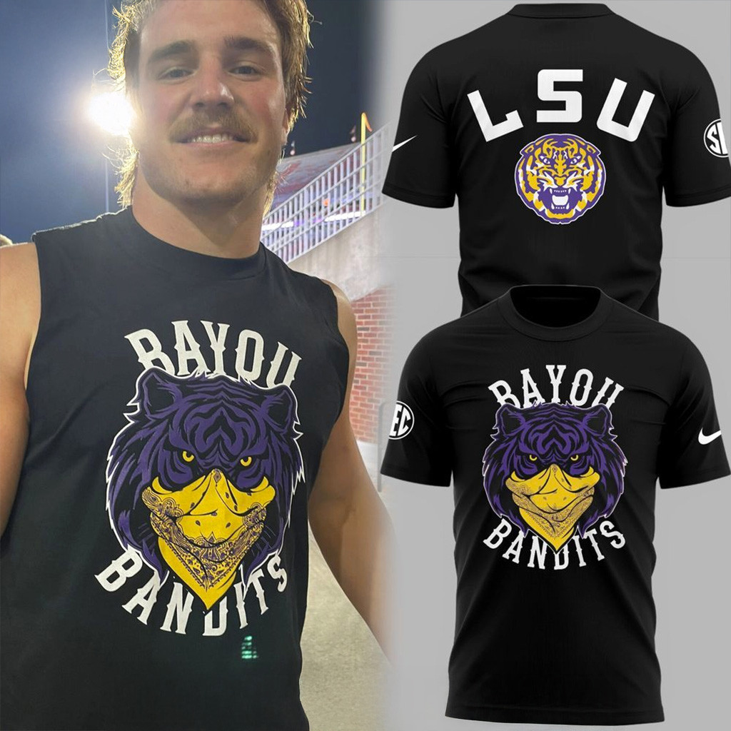 LSU Tigers Bayou Bandits Logo T-Shirt LSU Tigers Merch Gifts For Football Fan