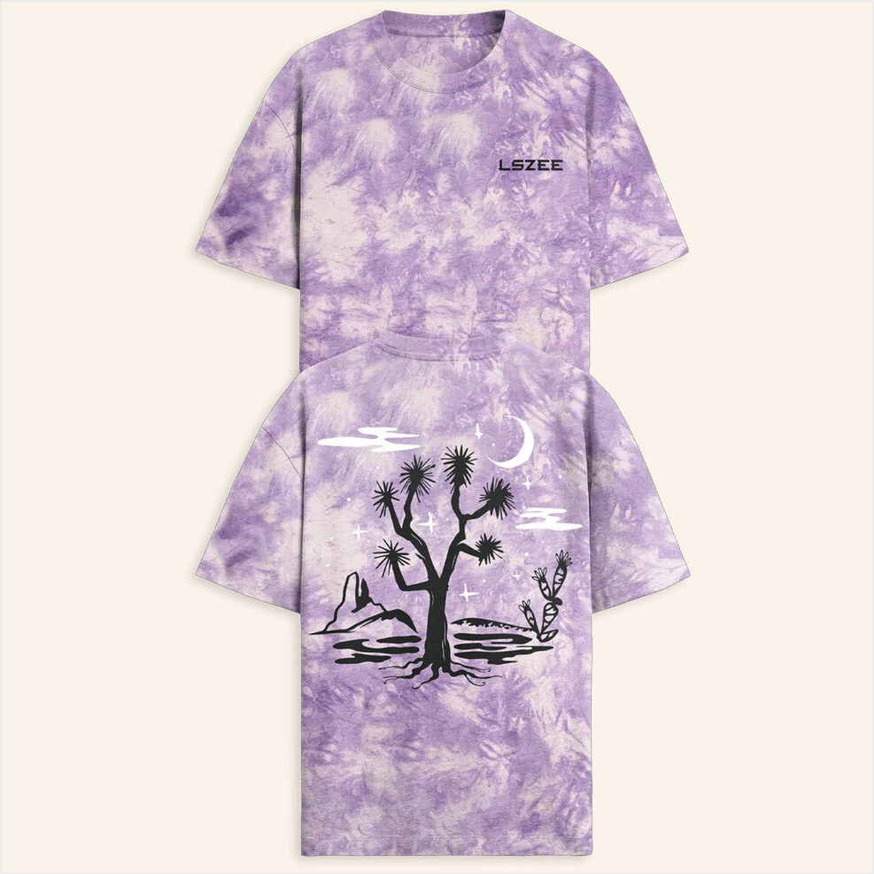 Lszee Joshua Tree Tie Dye T-Shirt Lszee Music Merch Birthday Gifts For Friends