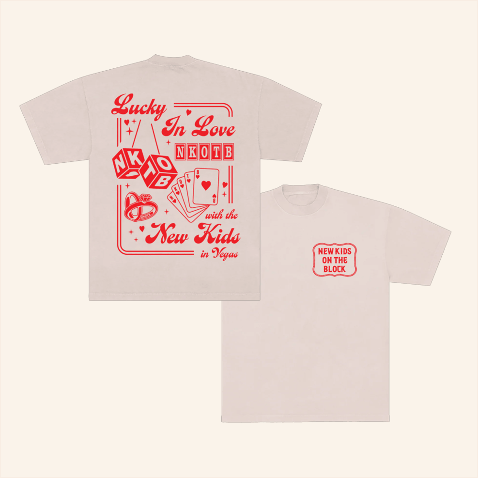 Lucky In Love Las Vegas T-Shirt New Kids On The Block Merch Birthday Gifts For BFF