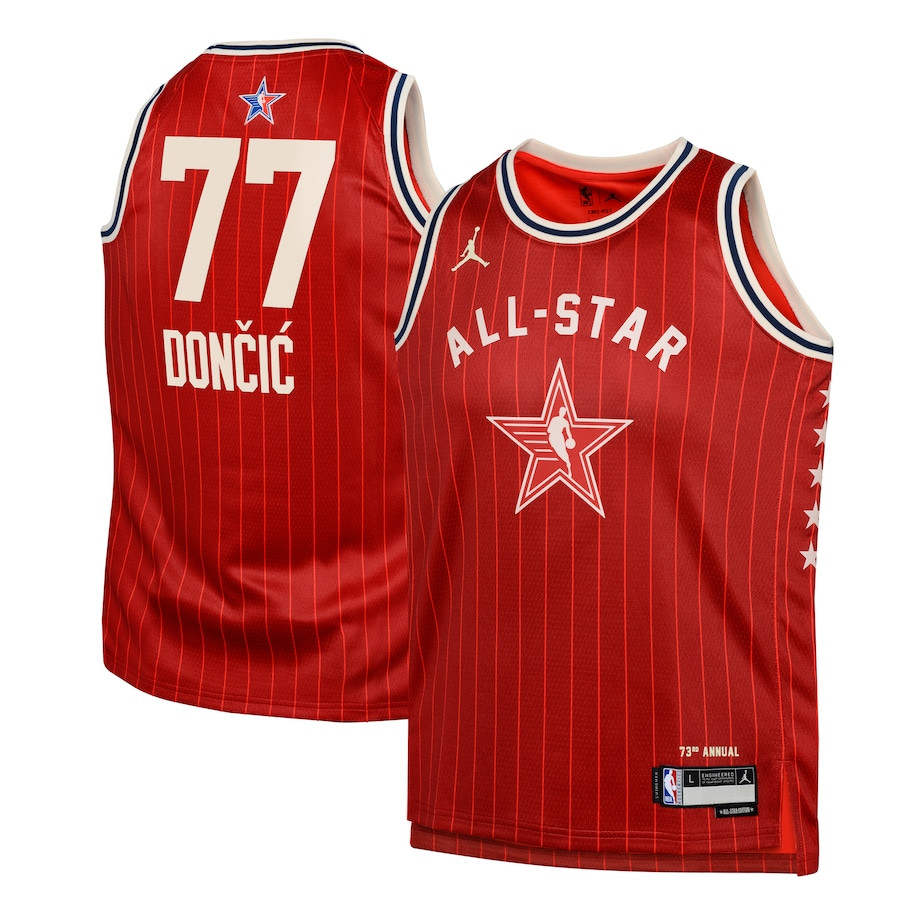 Luka DonÄiÄ‡ 77 2024 NBA All-Star Game Swingman YOUTH Jersey - Crimson - JS332